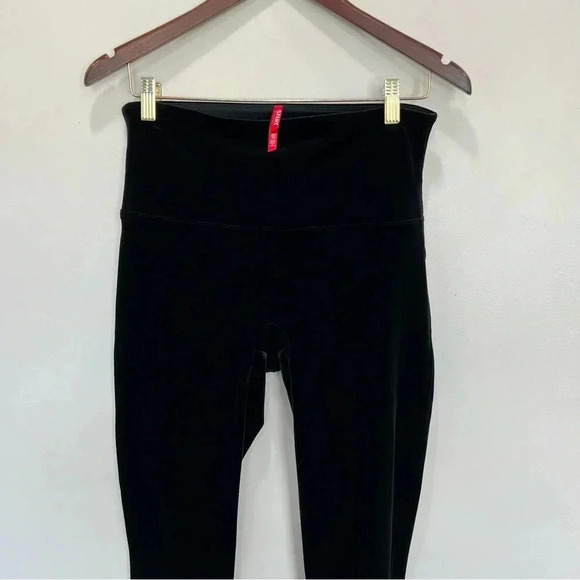 Spanx Tight Legging Pant High Rise Velvet Velour Black Pull-On Full Length XL - Picture 5 of 14